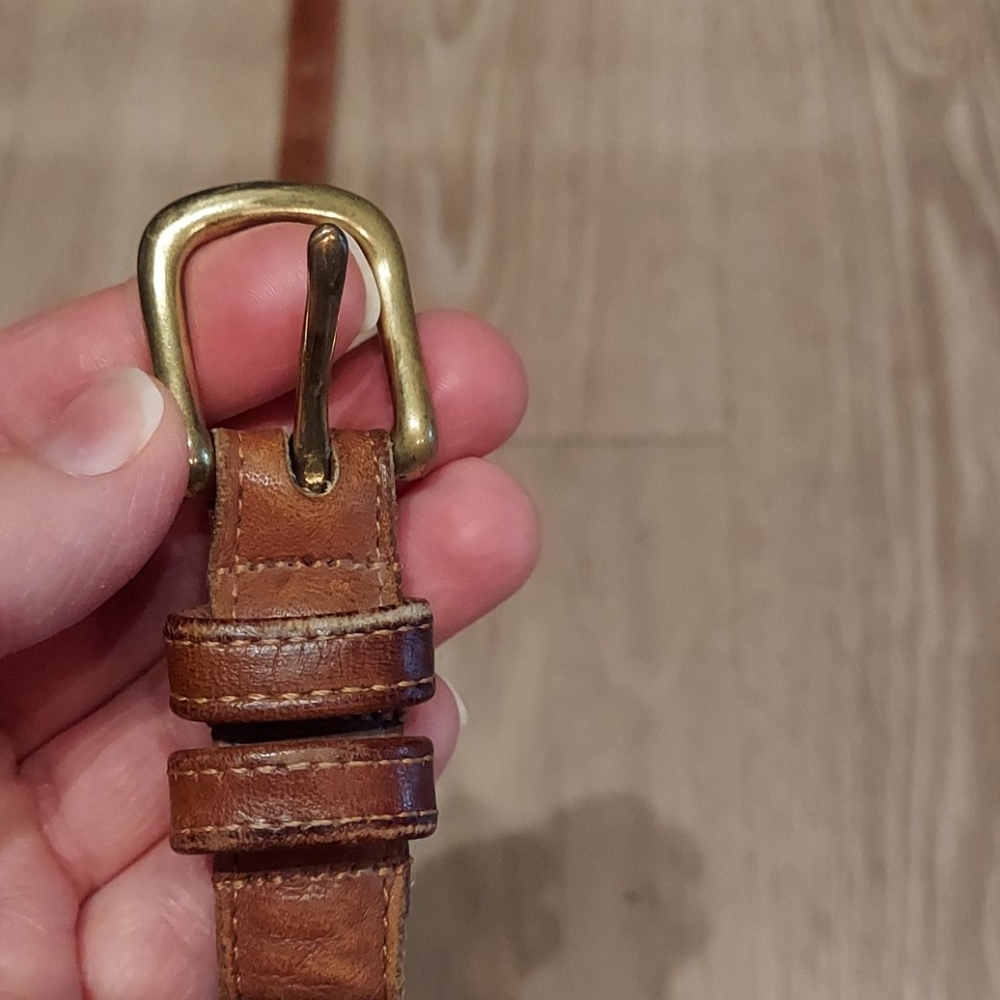 Coach British Tan Skinny Leather Belt #2800 - Picture 5 of 14